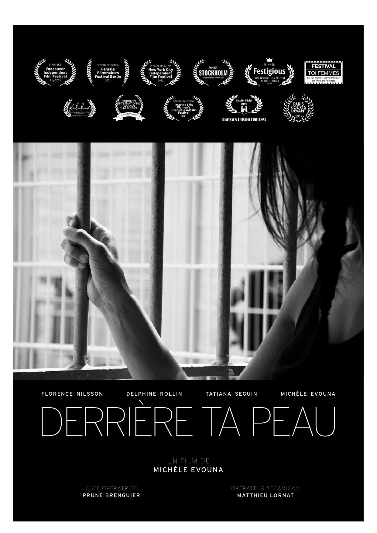 Affiche du court-métrage de danse Derrière ta peau réalisé par Michèle Evouna